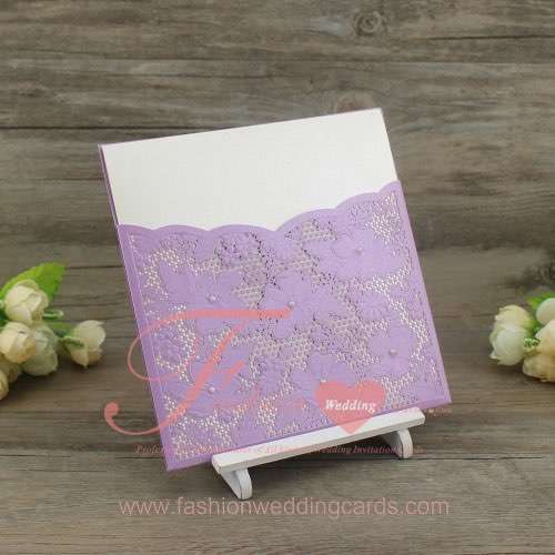 Lilac Laser Cut Wedding Invitations Melbourne